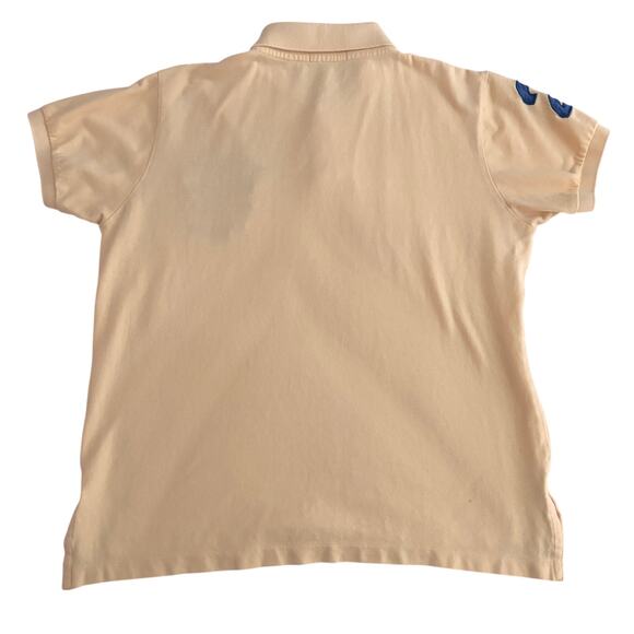 Polo Ralph Lauren Mens Short Sleeve Shirt Size Medium Yellow Blue Vtg 90s Preppy - Picture 2 of 8